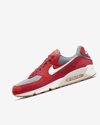 Nike Air Max 90 Premium Rojos Rojos Grises Blancos | MX 2544